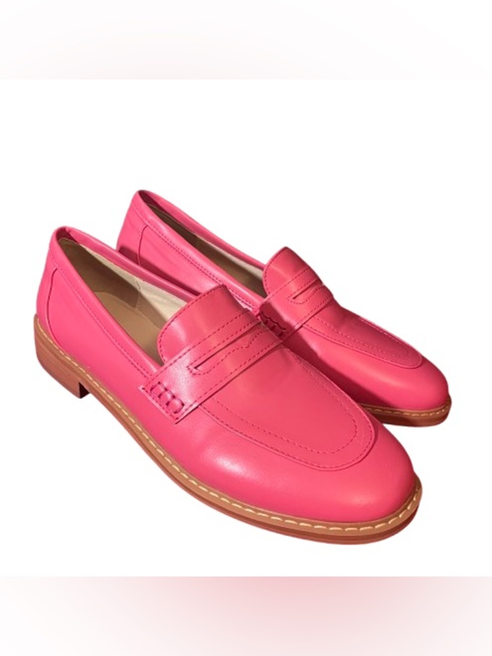 Vibrant Pink Penny Loafers Size 41 NWOT - Boden Nya Style